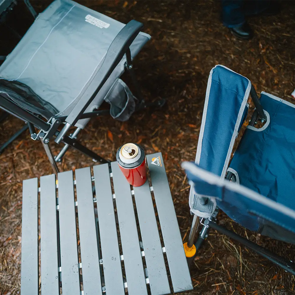 Slim-Fold Compact Camp Table 20 - Choice 513 - Portable Camping Table with Heat-Resistant Countertop Detail