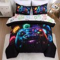 Heavyweight Warmth Game Console Comforter Set for Boys Girls Kids Space Universe Gaming Geometric Lightweight Microfiber Gamer Bedding S... - All-Season Down Alternative Comforter Insert - Default Title
