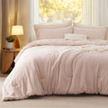 Fluffy Down Alternative 2 Pieces Twin Comforter Bedding Set, Pink Comforter Set for All Seasons, 1 Lightweight Prewashed Comforter and 1 Pill... - Cloud-Like Soft Lightweight Bed Comforter - Default Title