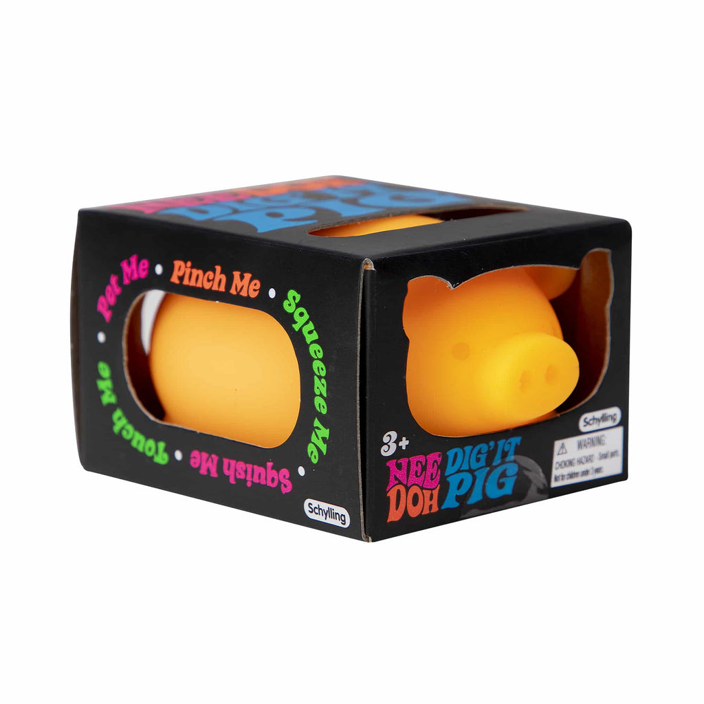 Fun Fidget Monster NeeDoh Dig’ It Pig | Select Velvet Canopy - Purrfect Cat Squishy Character Stress Toy Detail
