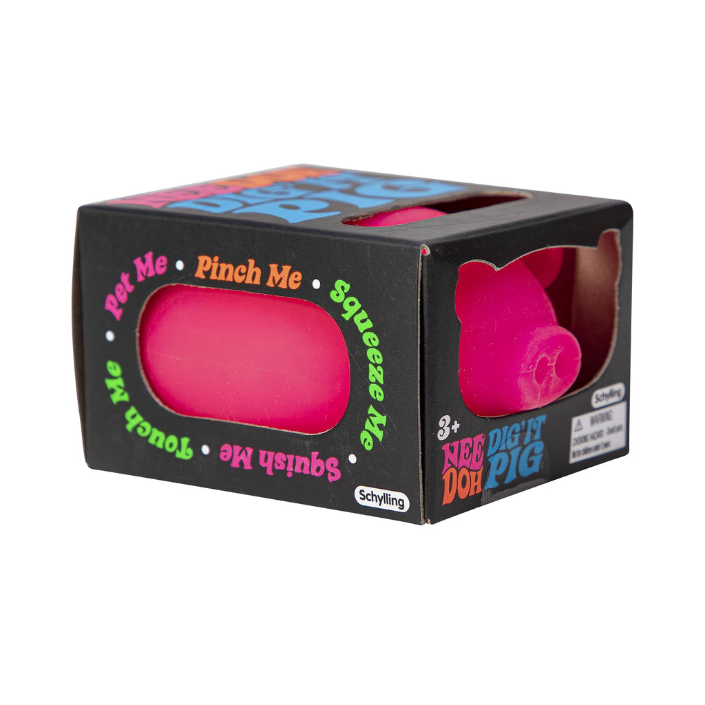 Fun Fidget Monster NeeDoh Dig’ It Pig | Select Velvet Canopy - Purrfect Cat Squishy Character Stress Toy Detail