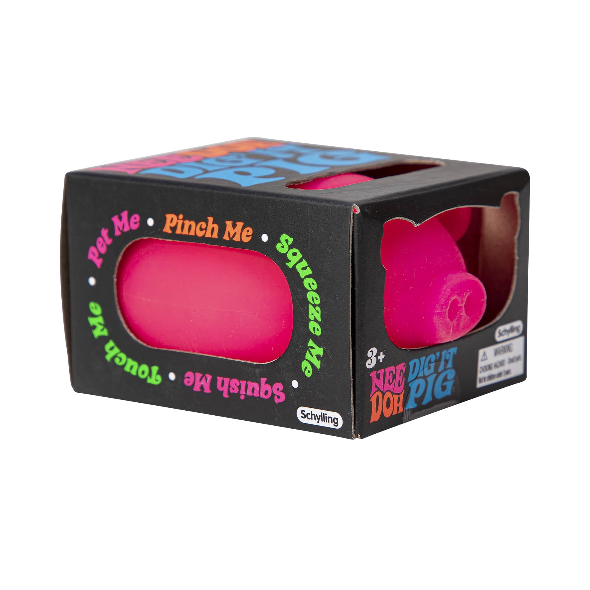 Fun Fidget Monster NeeDoh Dig’ It Pig | Select Velvet Canopy - Purrfect Cat Squishy Character Stress Toy Detail
