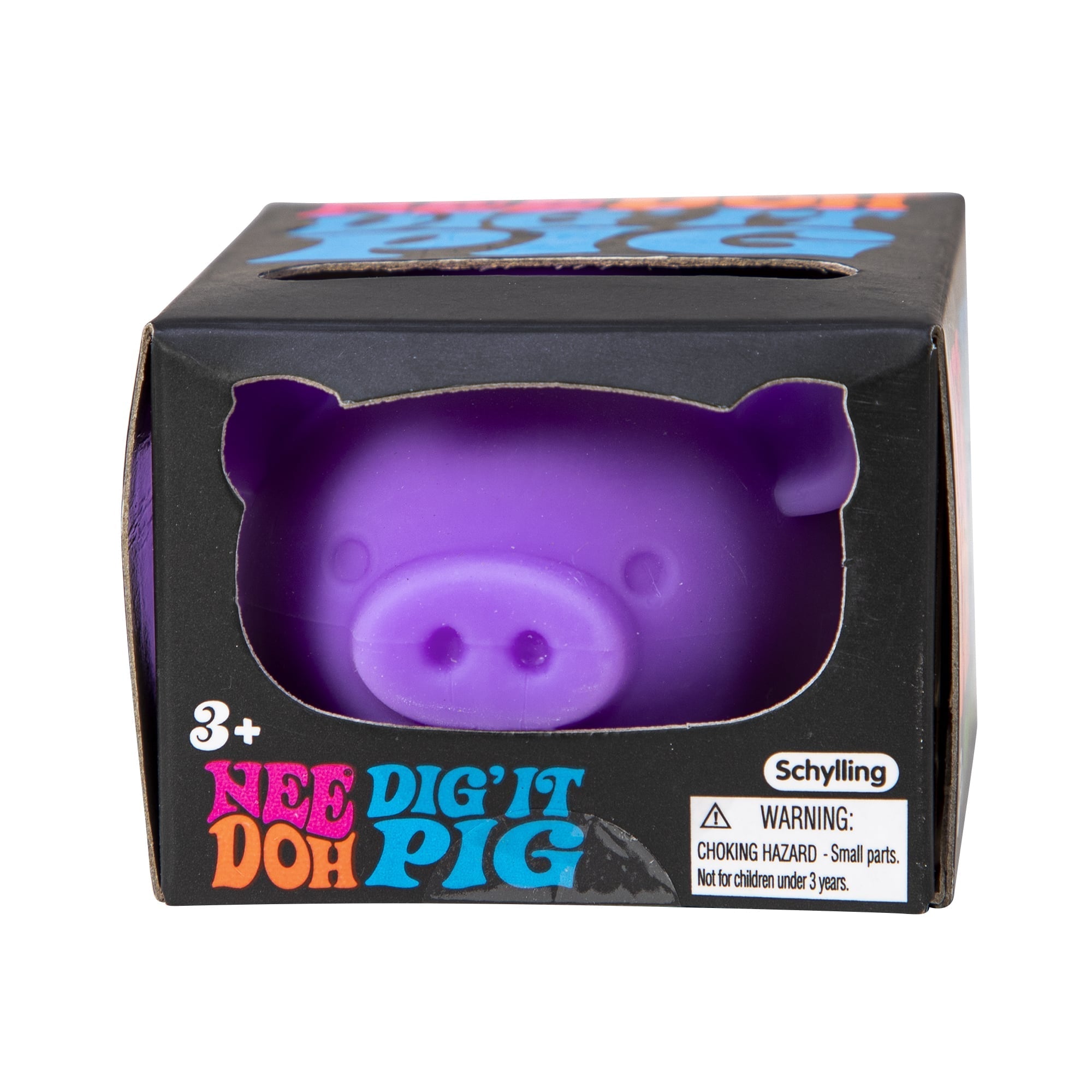 Fun Fidget Monster NeeDoh Dig’ It Pig | Select Velvet Canopy - Purrfect Cat Squishy Character Stress Toy Detail