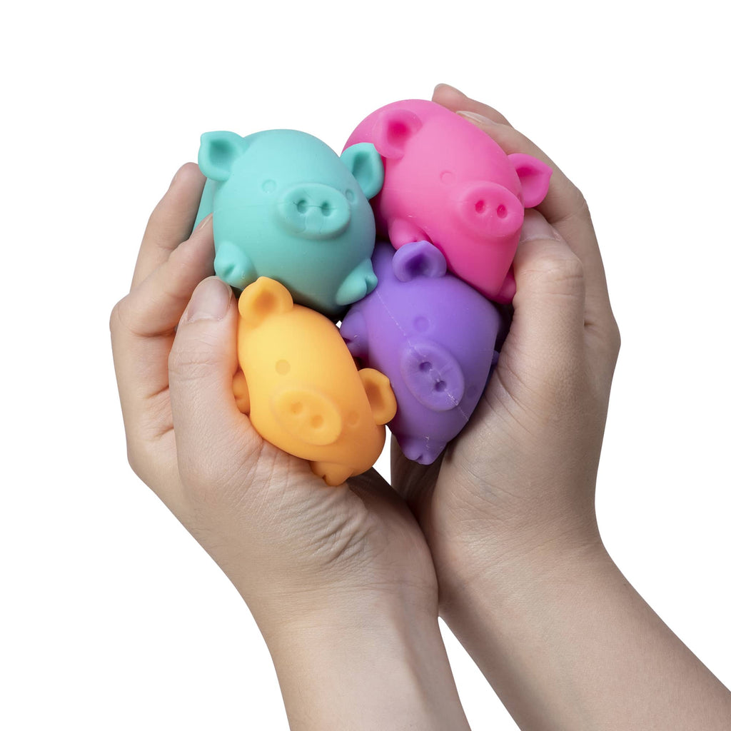 Fun Fidget Monster NeeDoh Dig’ It Pig | Select Velvet Canopy - Purrfect Cat Squishy Character Stress Toy Detail