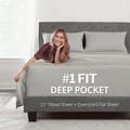 Wrinkle-Resistant Bedding 21” King Extra Deep Pocket Sheets - Deep King Fitted Sheet - Super And Ultra Deep Sheet - For Deep Mattress -... - Premium Ultra-Soft Pillowcase Pair for Sleeping - Default Title