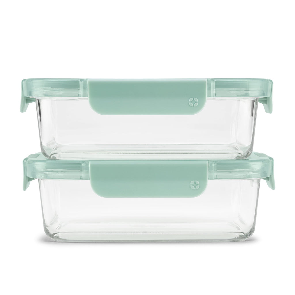 Whimsical Doughnut 3.4 Cup 2 Pack Glass Meal Prep Containers with Locking Lids - Fun Food Fidget Cookie Squishable Toy - Default Title