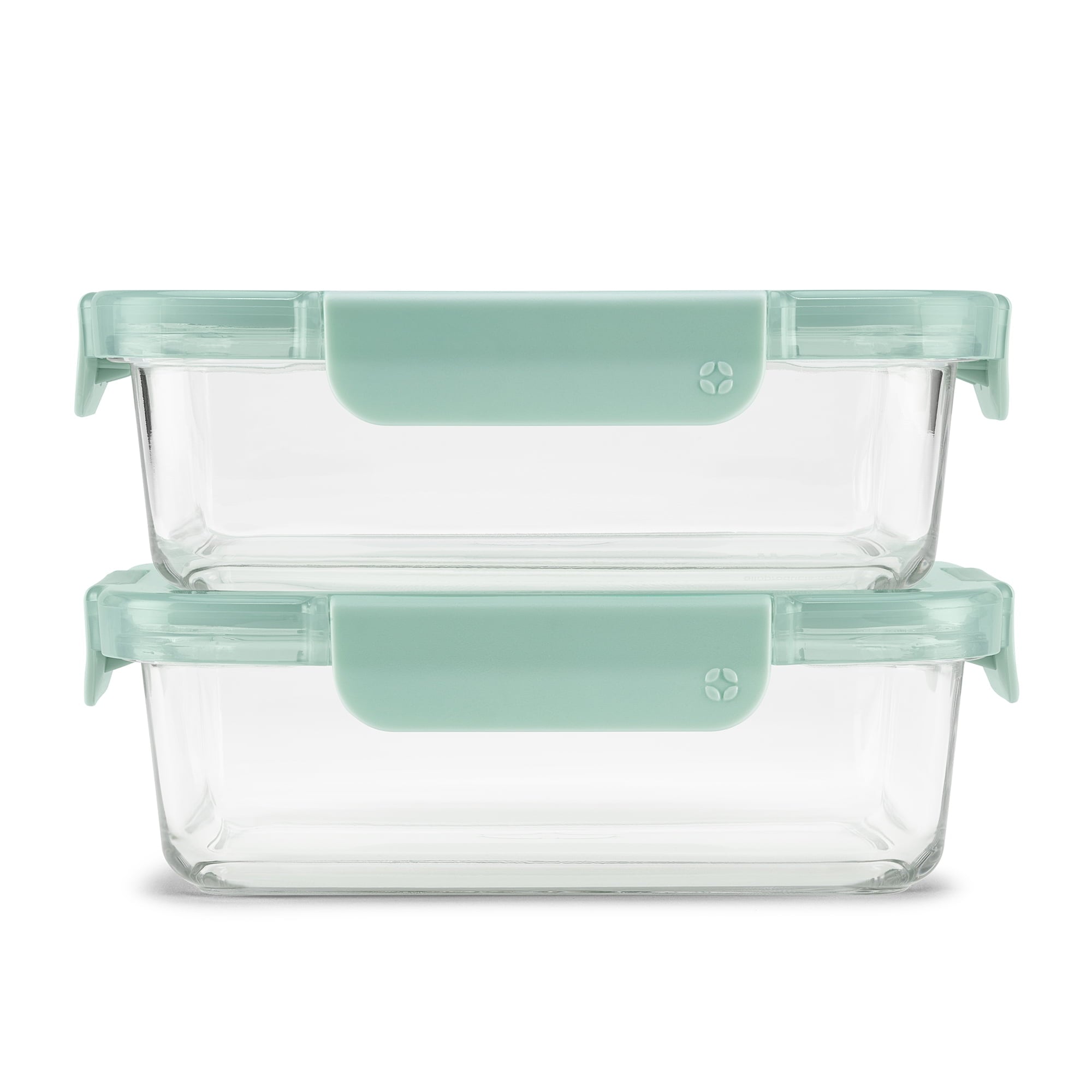 Whimsical Doughnut 3.4 Cup 2 Pack Glass Meal Prep Containers with Locking Lids - Fun Food Fidget Cookie Squishable Toy - Default Title