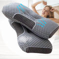 Orthopedic Support 2-Piece Set - 24"x15" Gray Bed for Back, Side, Stomach Sleepers - Ergonomic Memory Foam Pillow for Neck Pain Support - Default Title