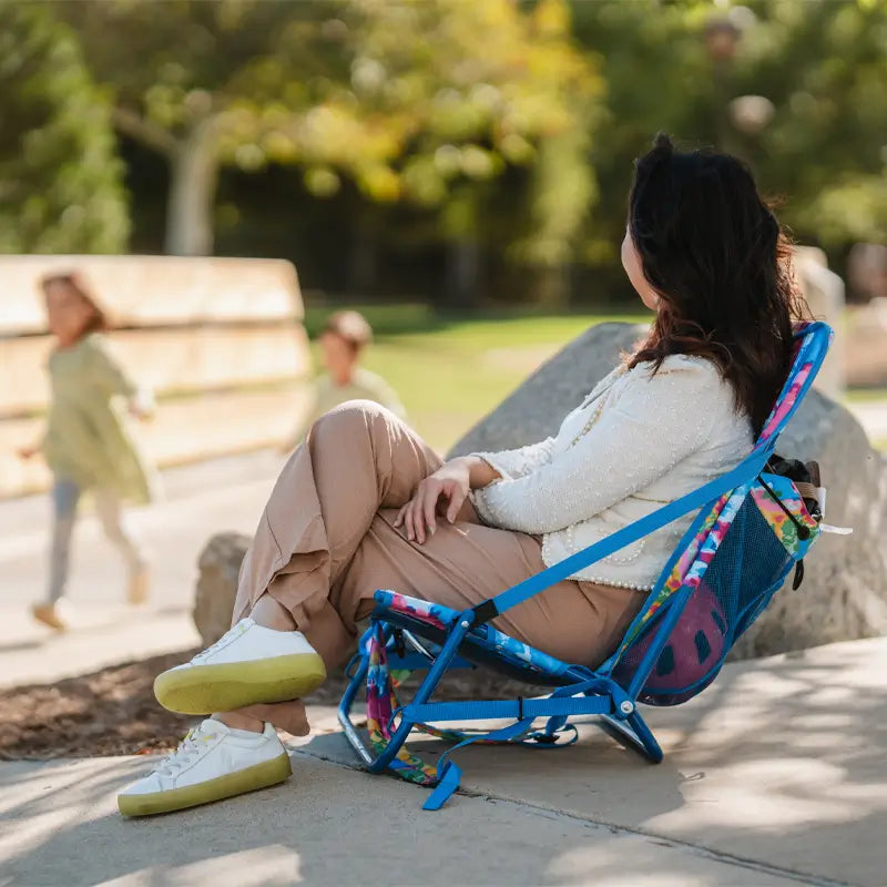 Rust-Resistant Aluminum Everywhere Chair 2 - Choice 656 - Portable Heavy-Duty Low Boy Chair for Ocean Side Detail
