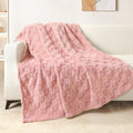 Super Soft Flannel Fleece Throw Blanket for Couch, Super Soft Warm Lightweight Checkered Pattern Blanket for All Seasons, Pink, 50"x60" - Cozy Fleece Throw Blanket for Couch & Bed - Default Title
