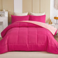 All-Season Lightweight Reversible 3-Piece Comforter Set All Seasons, Down Alternative Comforter with 2 Pillow Shams, Queen Size,... - Cloud-Like Soft Lightweight Bed Comforter - Default Title