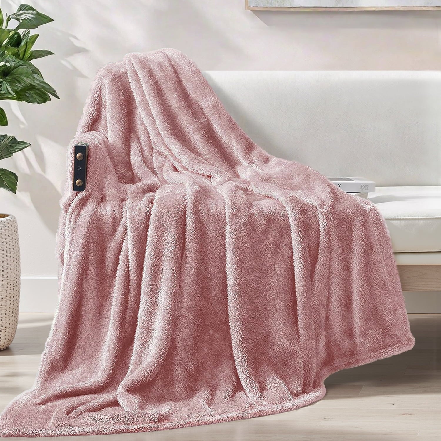 Cozy Fleece Plush Fuzzy Large Fleece Throw Blanket (50" x 70", Dusty Pink)- Soft, Warm and Lightweight - Cozy Fleece Throw Blanket for Couch & Bed - Default Title