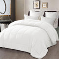 Hypoallergenic Cloud Queen Comforter Set White, 3-Piece Solid Comforter Duvet Insert with Corner Tabs, Lightweight Bedding Down Alternativ... - Cloud-Like Soft Lightweight Bed Comforter - Default Title
