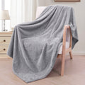 Lightweight Warm Waffle Textured Extra Large Fleece Blanket, Super Soft and Warm Throw Blanket for Couch, Sofa and Bed (Light Grey, 50... - Lightweight Plush Warm Blanket for All Seasons - Default Title