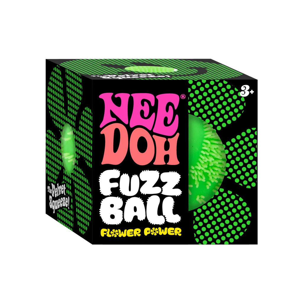 Fuzzy Flocked NeeDoh Fuzz Ball Flower Power | Signature Elm Point - Spiky Textured Groovy Glob for Sensory Therapy Detail