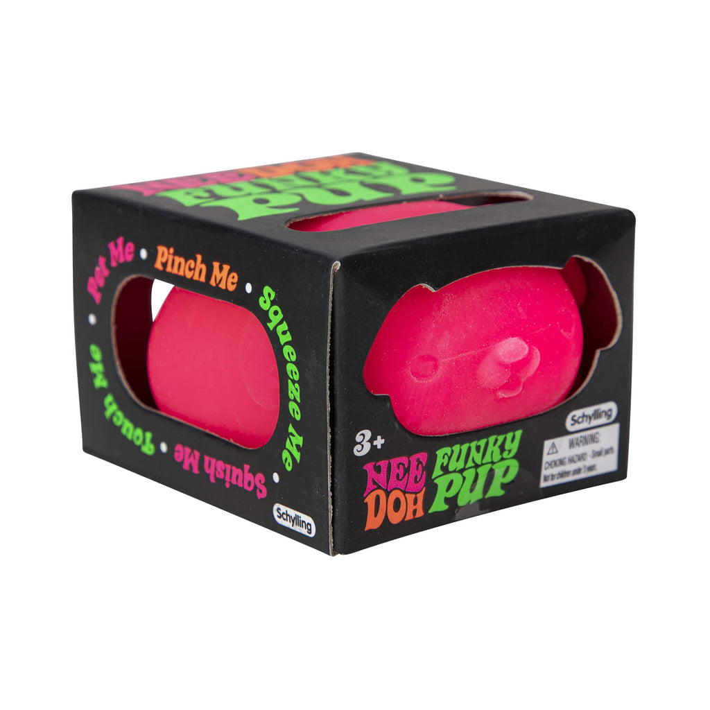 Fun Fidget Monster NeeDoh Funky Pup | Collection Canyon Shore - Collectible Shaggy Monster Squishable Toy Detail