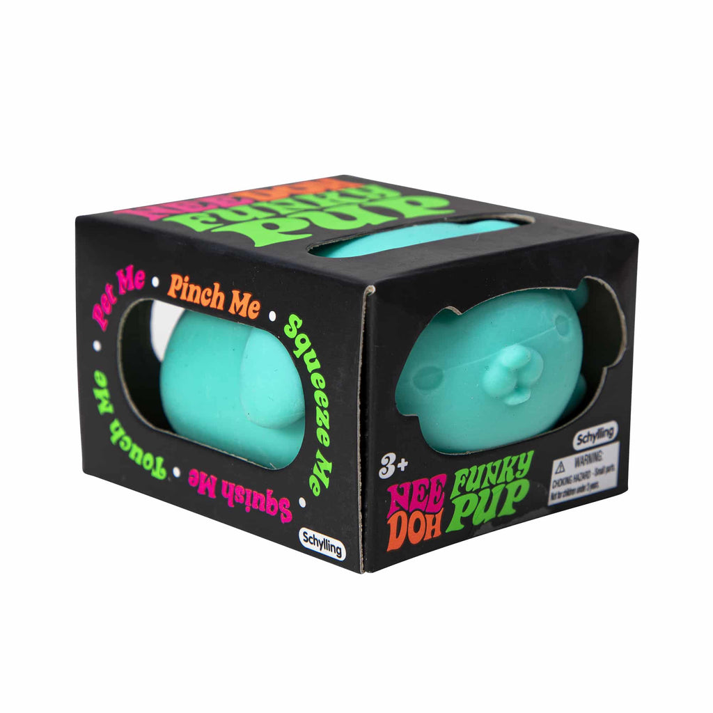 Fun Fidget Monster NeeDoh Funky Pup | Collection Canyon Shore - Collectible Shaggy Monster Squishable Toy Detail