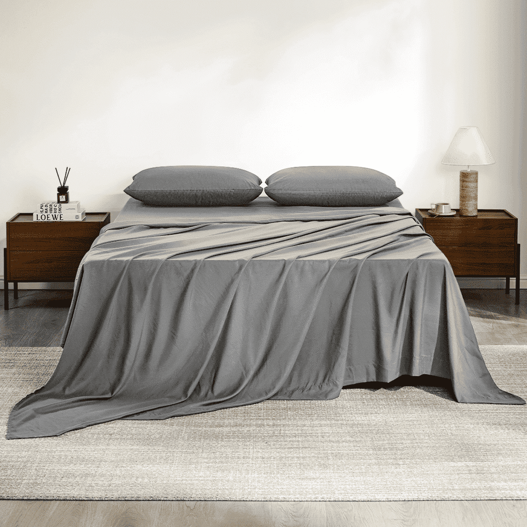 Ultra-Soft Full Size Bed Sheets, 4 Piece Sheets 14” Deep Pocket Sheet & Pillowcase Sets Soft Microfiber Luxury Bedding Fitted Sh... - Breathable Egyptian Cotton Flat & Fitted Sheets - Default Title