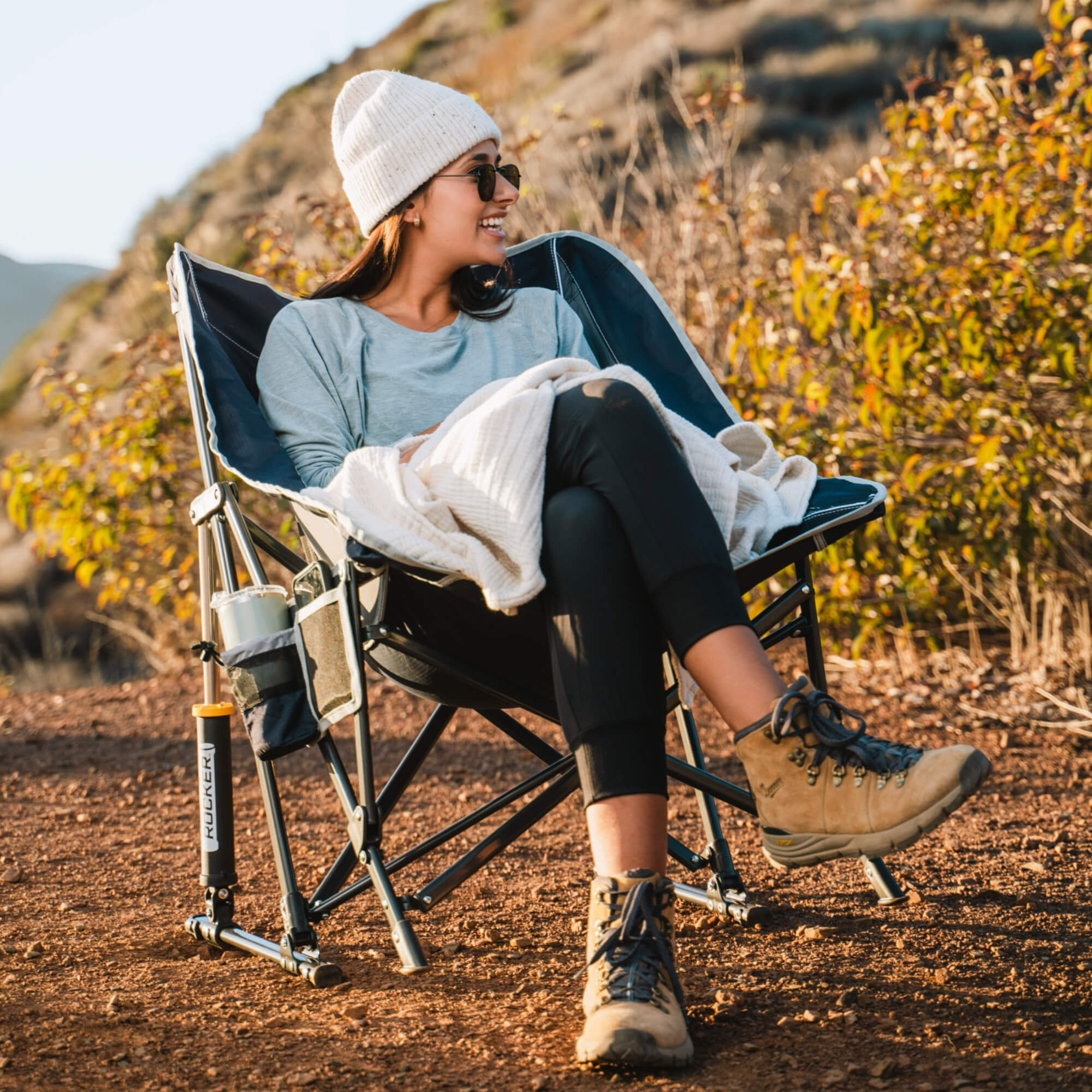 Smooth Motion Pod Rocker - Choice 933 - Patented Spring-Action Rocking Chair for Camping Detail
