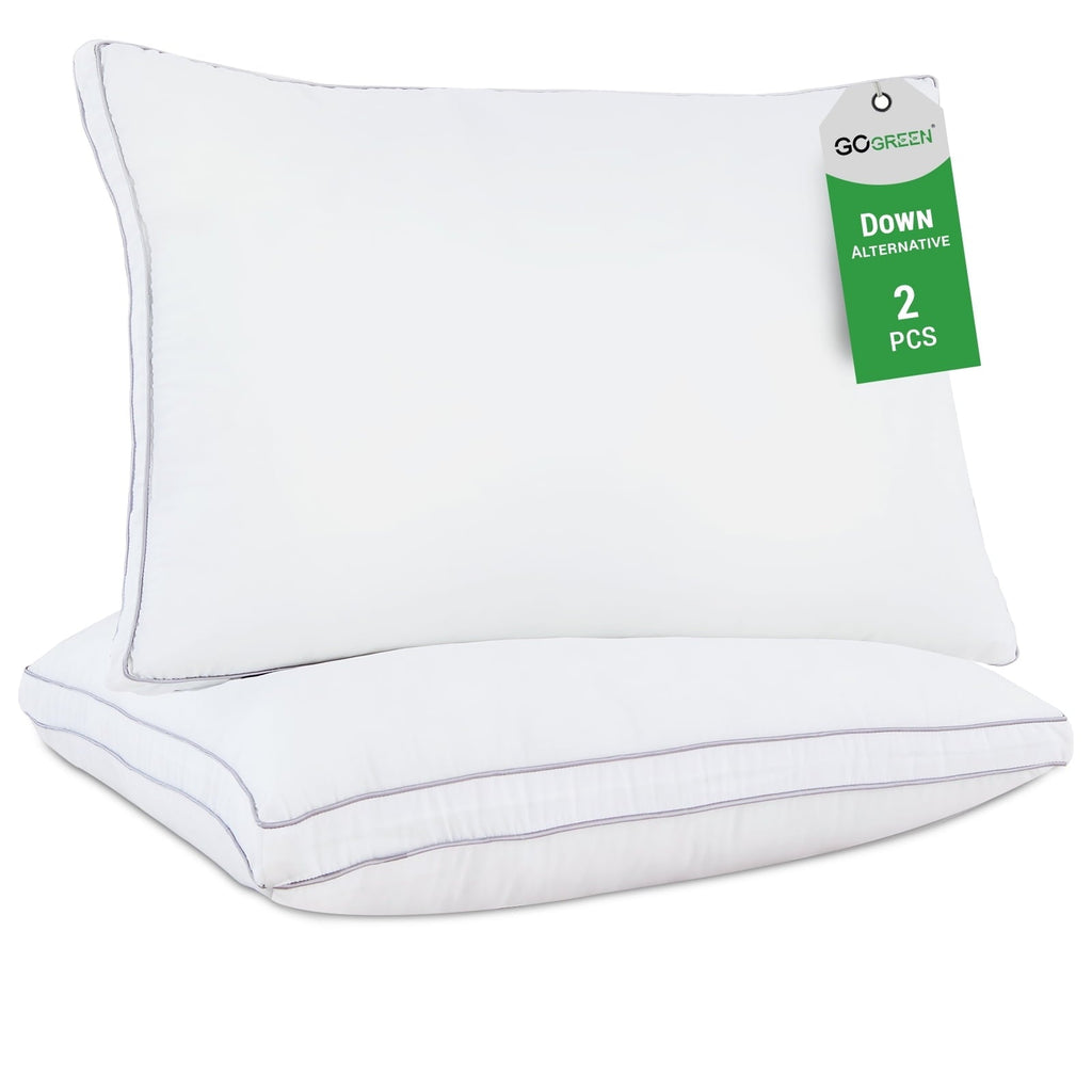 Hotel Collection 2 Pack Pillows for Bed, Standard Size Pillows Insert for Side and Back Sleepers, Soft Down Alternative Microfiber Fil... - Decorative Throw Pillow Cushion for Sofa & Bed - Default Title