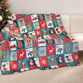 Decorative Knitted Cozy Blanket Printed Blanket Throw Christmas Blanket - 300 GSM Fleece Blanket Throw Size Blanket for Home Decoration,... - Cozy Fleece Throw Blanket for Couch & Bed - Default Title