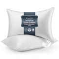 Decorative Plump Goose Feather Pillows Queen Size Set of 2, Hotel Down Bed Pillow for Sleeping,Soft 600 TC Cotton Cover - Ergonomic Memory Foam Pillow for Neck Pain Support - Default Title