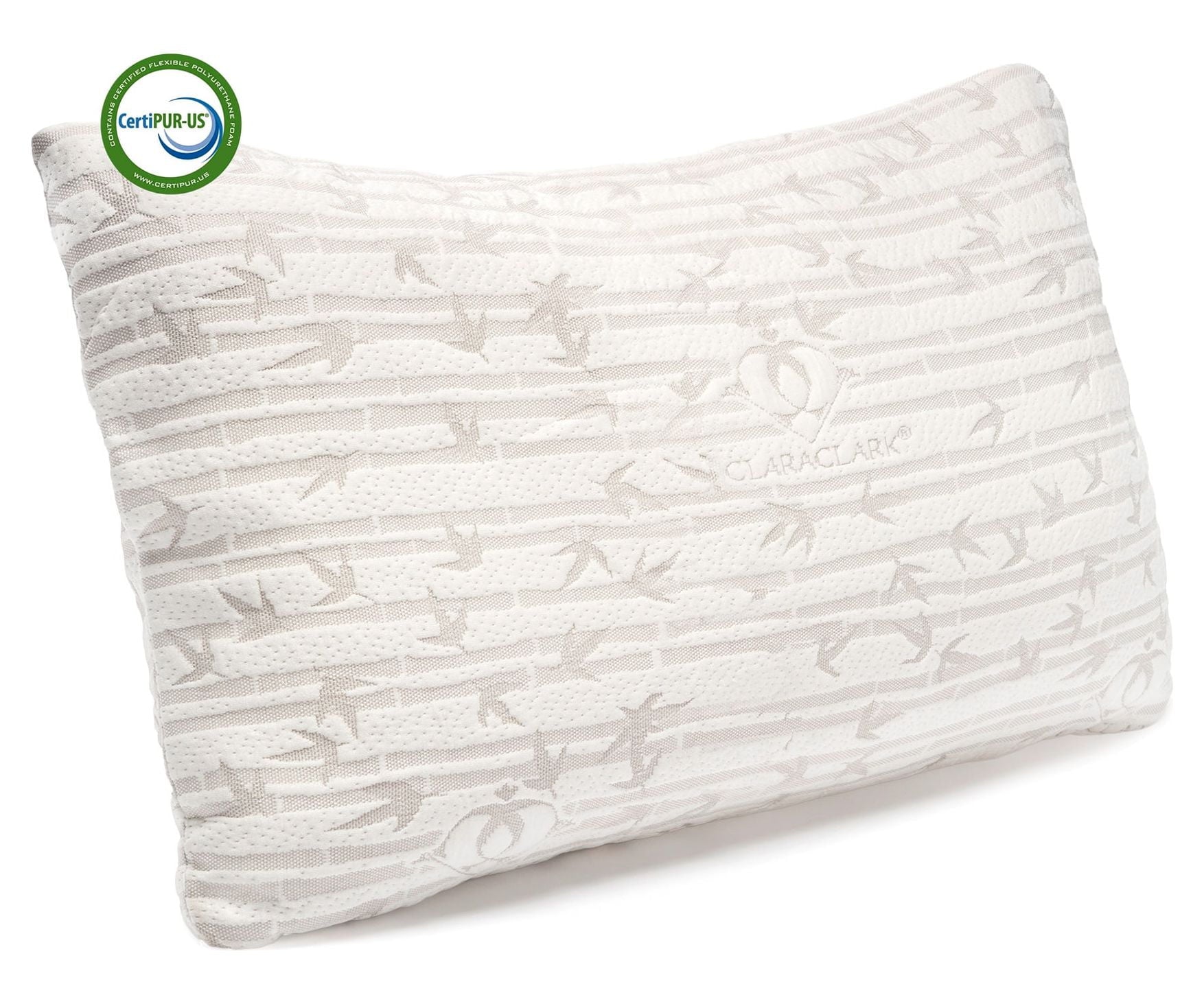 Decorative Plump Bed Pillow, Bamboo Pillows for Bed, Queen Size Pillows - Ergonomic Memory Foam Pillow for Neck Pain Support - Default Title