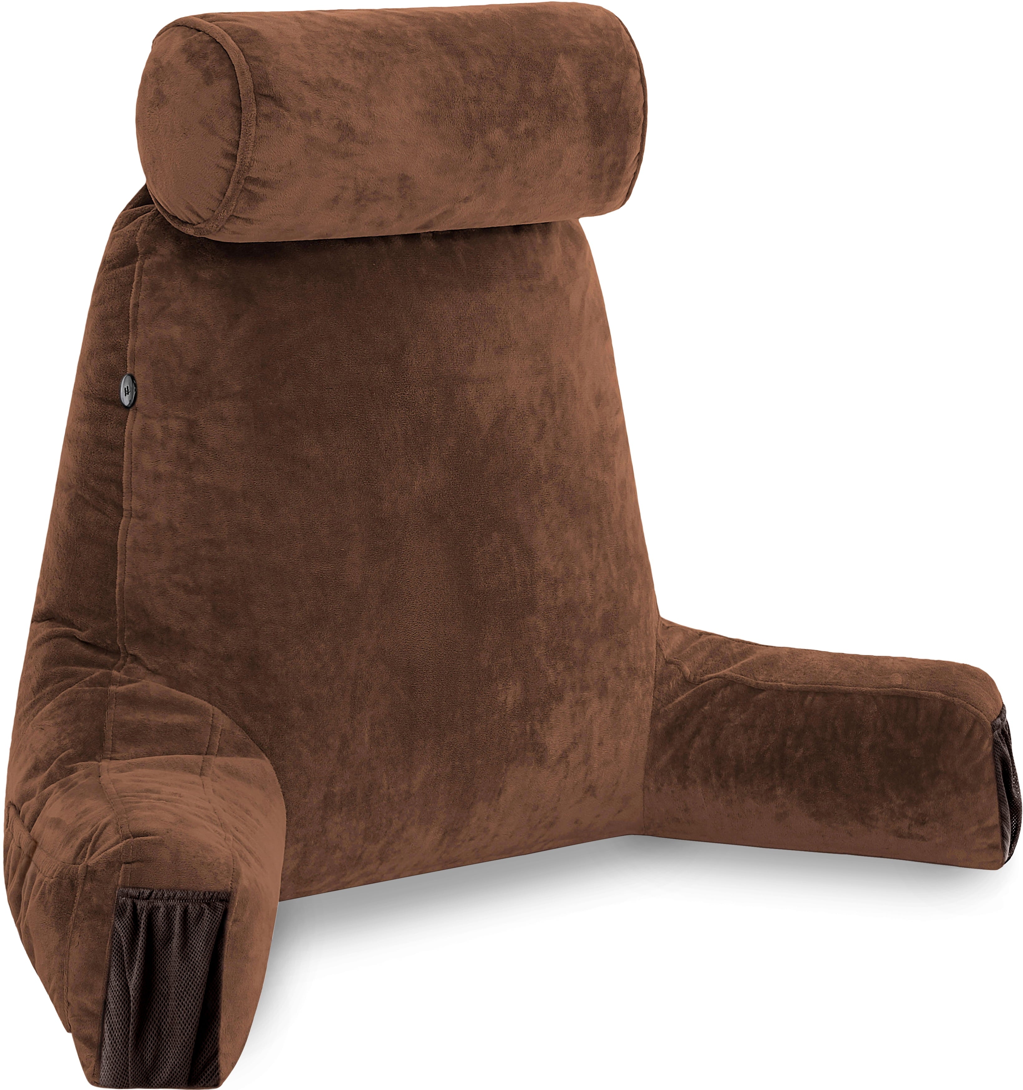 Hotel Collection Medium Chocolate Brown, Backrest - Detach Neck Roll, Removable Cover - Orthopedic Shredded Foam Bed Pillow Set - Default Title