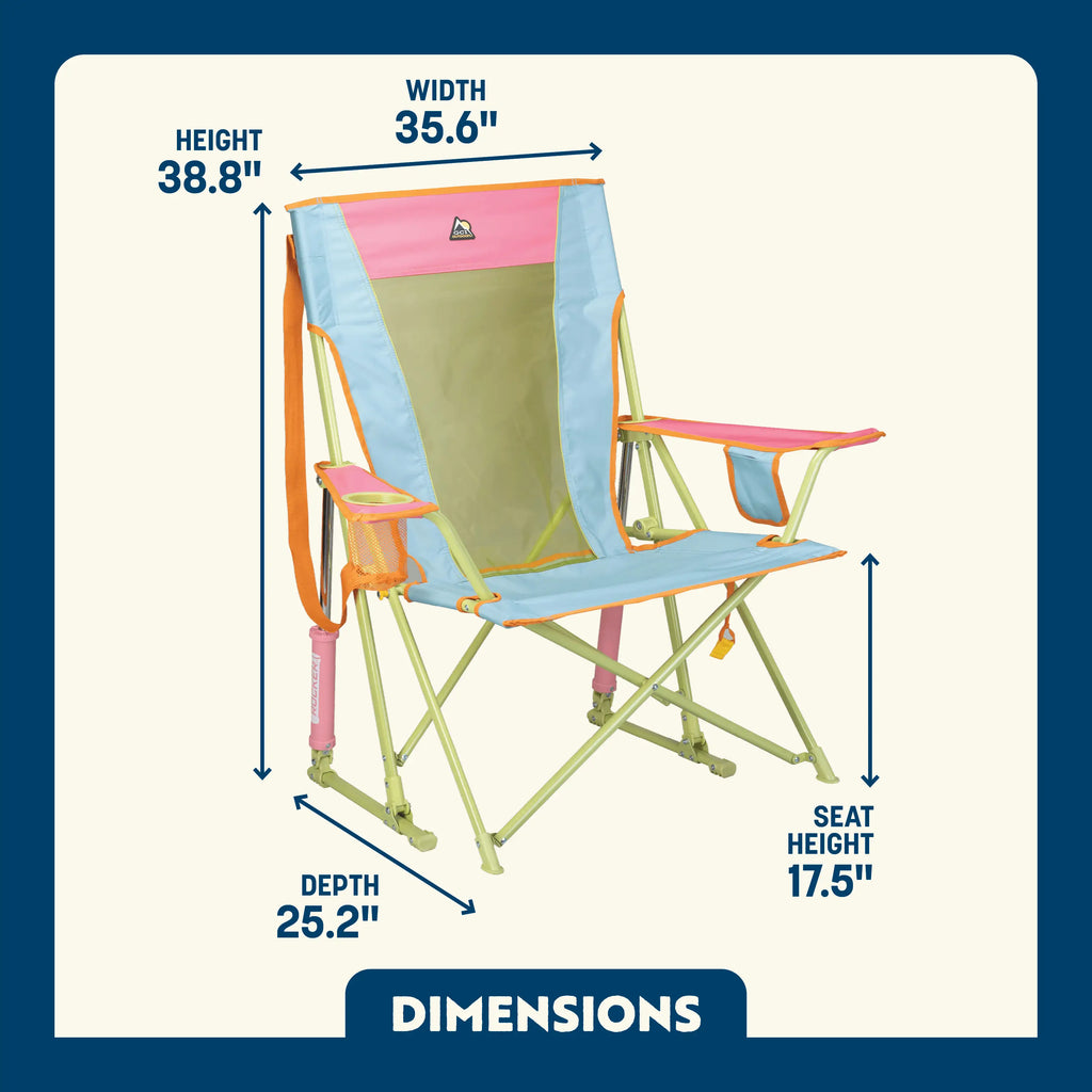 Patented Spring-Action Comfort Pro Rocker - Choice 375 - Freestyle Rocker Portable Outdoor Folding Chair Detail