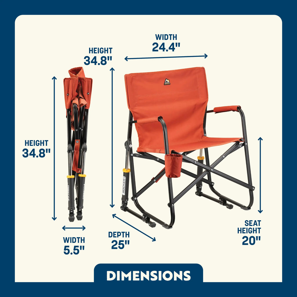 Smooth Motion Freestyle Rocker - Pumpkin Spice - Choice 373 - Heavy-Duty Kickback Rocker with Beverage Holder Detail