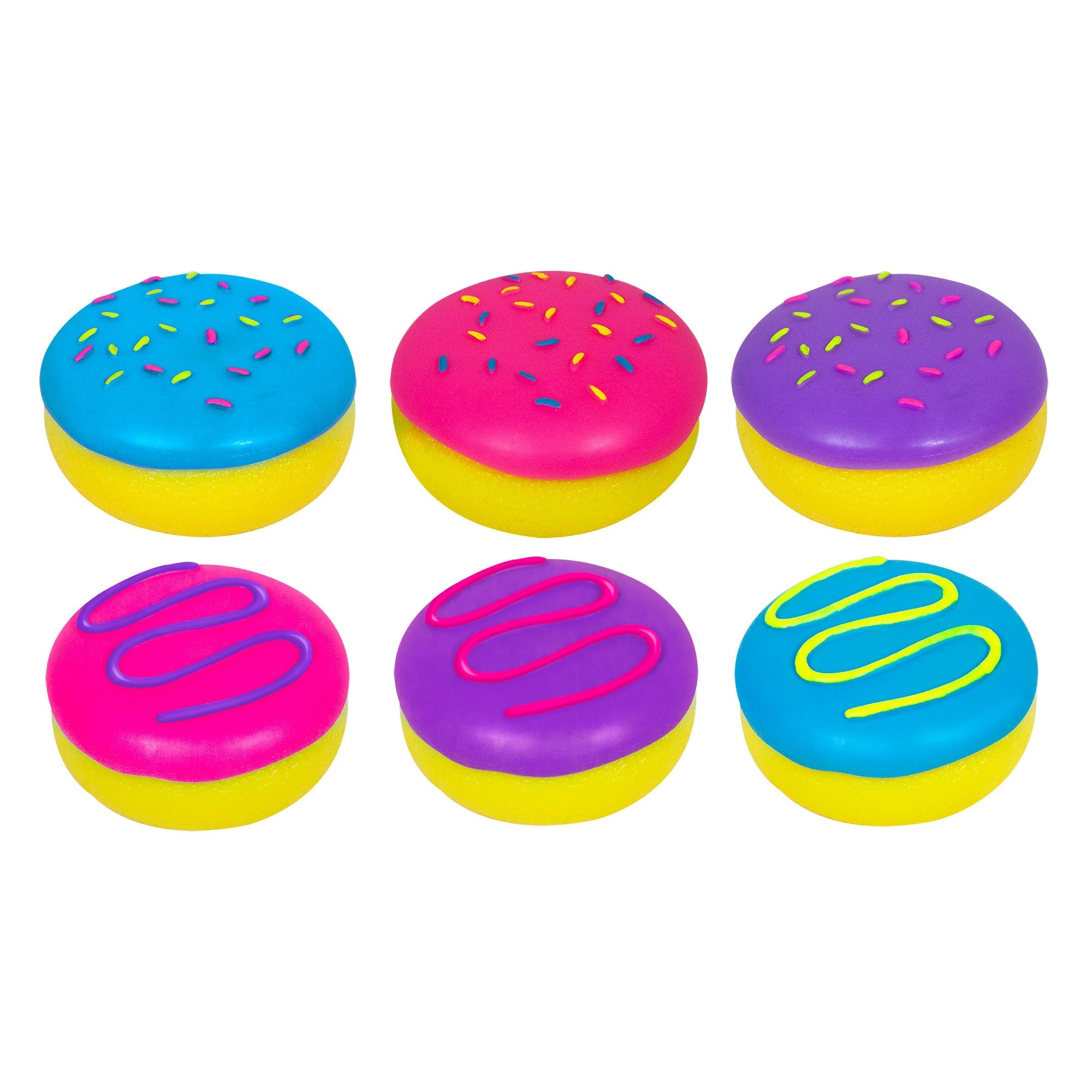 Playful Geometric Jelly Dohnut NeeDoh | Signature Seaside Lane - Fun Food Fidget Cookie Squishable Toy Detail