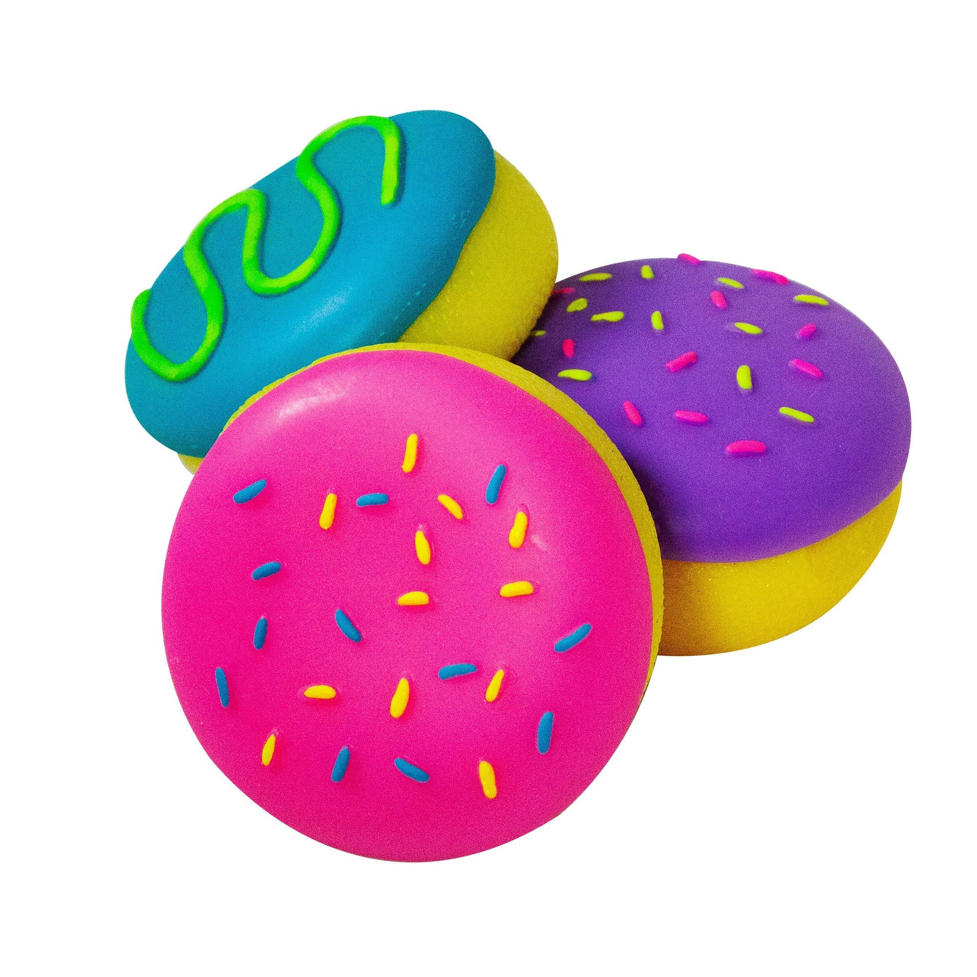 Playful Geometric Jelly Dohnut NeeDoh | Signature Seaside Lane - Fun Food Fidget Cookie Squishable Toy Detail