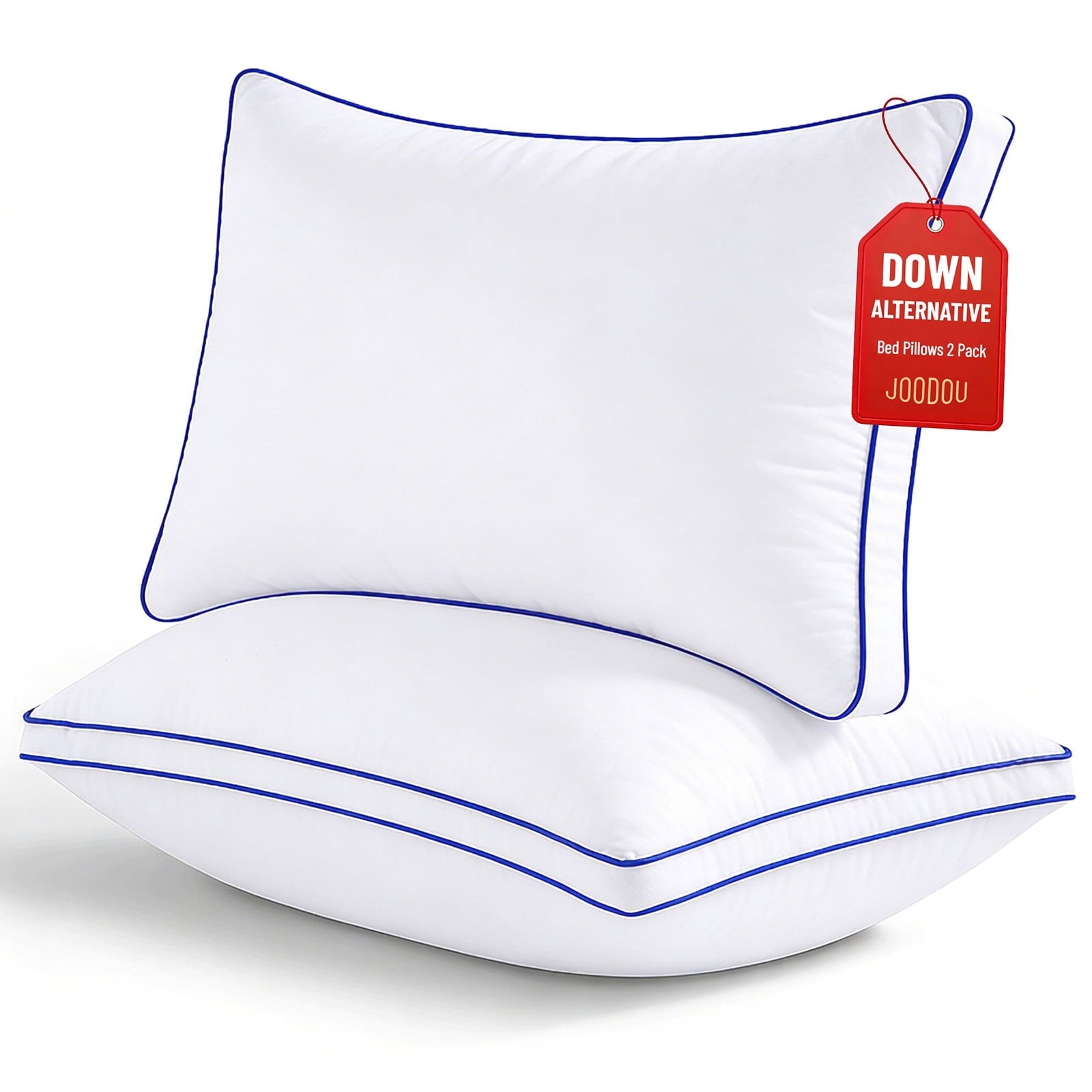 Hotel Collection Pillows Queen Size Set of 2 Bed Pillows 2 Pack Down Alternative Hotel Pillows for Side Sleepers and Back Sleepers Gus... - Hotel Quality Plush Sleeping Pillows - Default Title