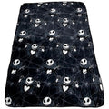 Reversible Sherpa Nightmare Before Christmas Jack Skellington 62x90 Plush Throw Blanket, 100% Polyester - Lightweight Plush Warm Blanket for All Seasons - Default Title