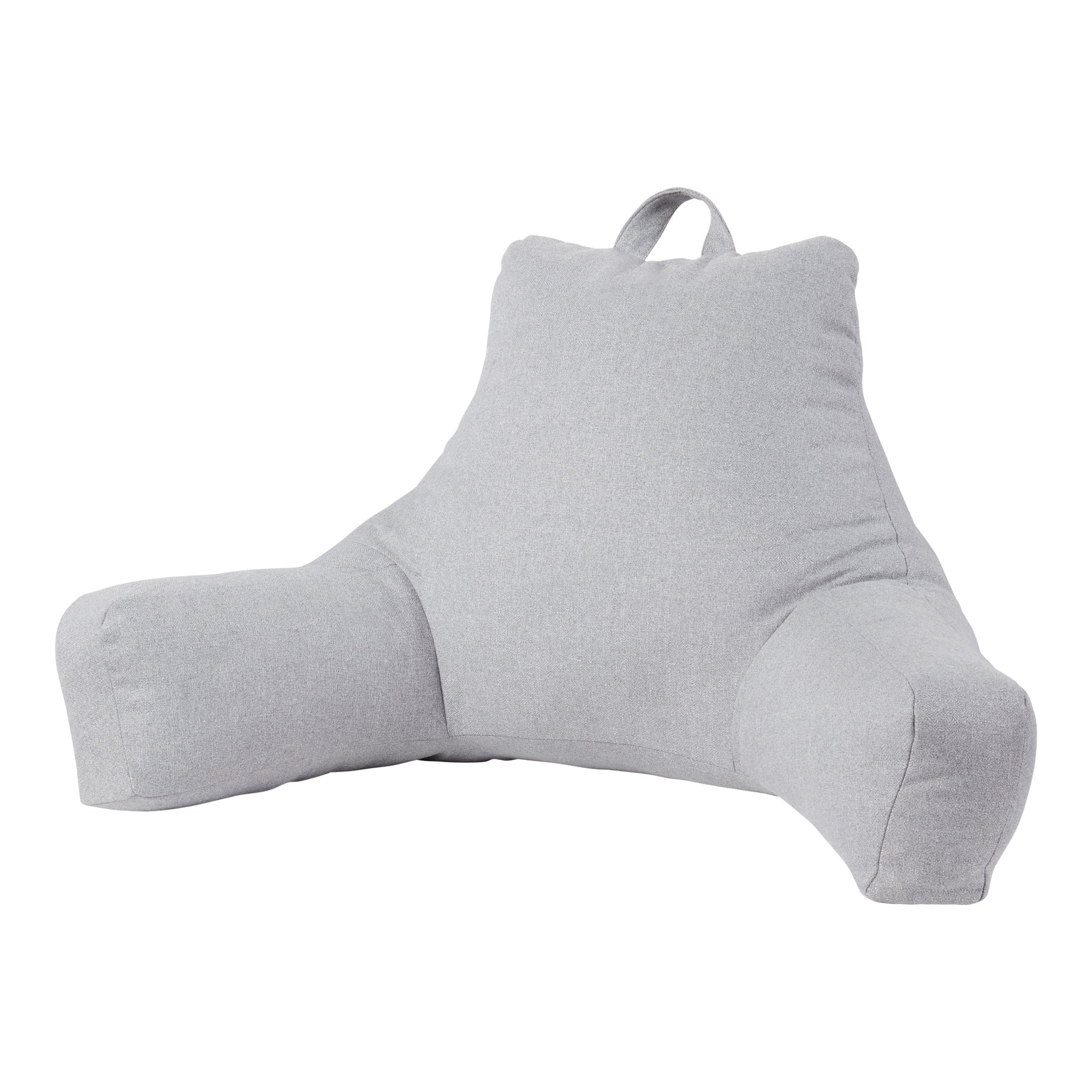 Fluffy Shredded Jumbo Cement Gray Polyester Bed Rest Pillow - Hotel Quality Plush Sleeping Pillows - Default Title