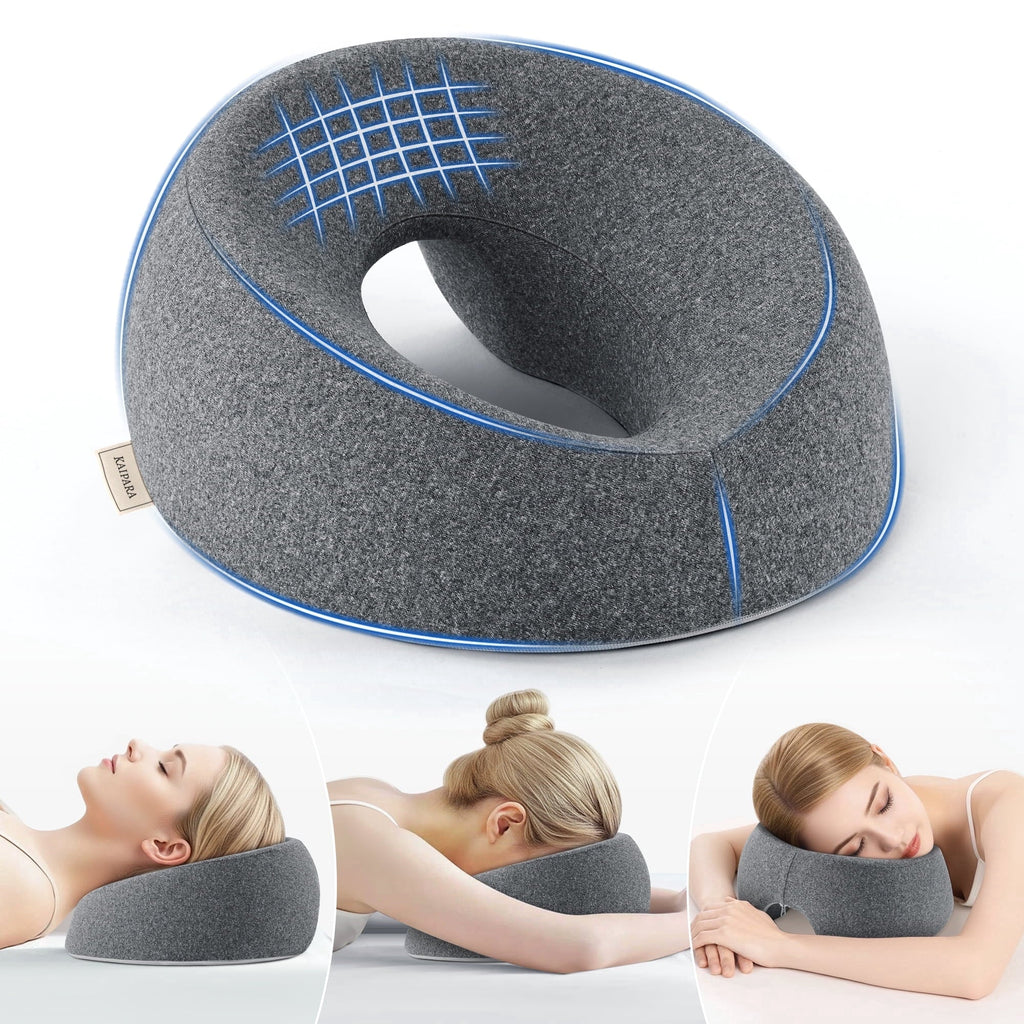 Hotel Collection Face Down Pillow Massage Headrest for Bed, Memory Foam Pillow Face Cradle Support for Stomach Sleepers, Eye Post-Surg... - Hotel Quality Plush Sleeping Pillows - Default Title