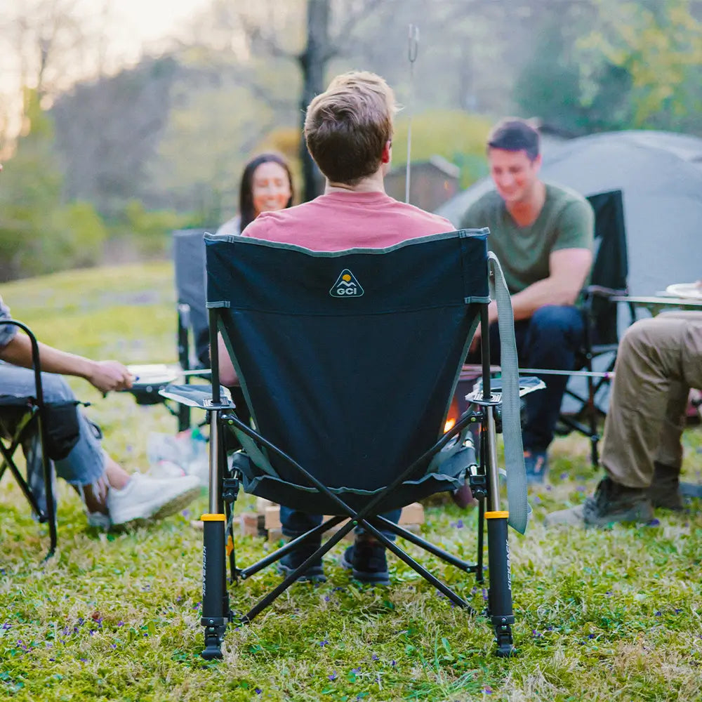 Heavy-Duty Freestyle Kickback Rocker - Choice 345 - Freestyle Rocker Portable Outdoor Folding Chair Detail