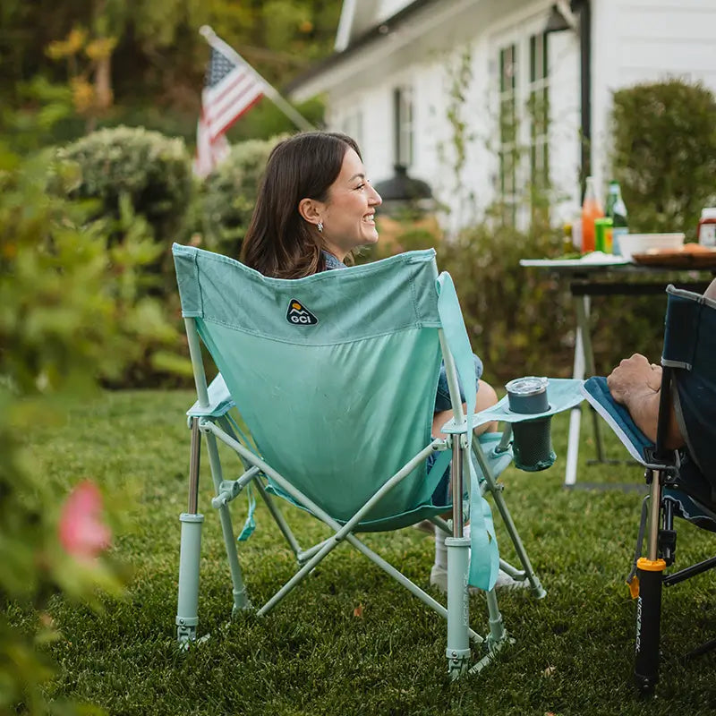 Heavy-Duty Freestyle Kickback Rocker - Choice 345 - Freestyle Rocker Portable Outdoor Folding Chair Detail