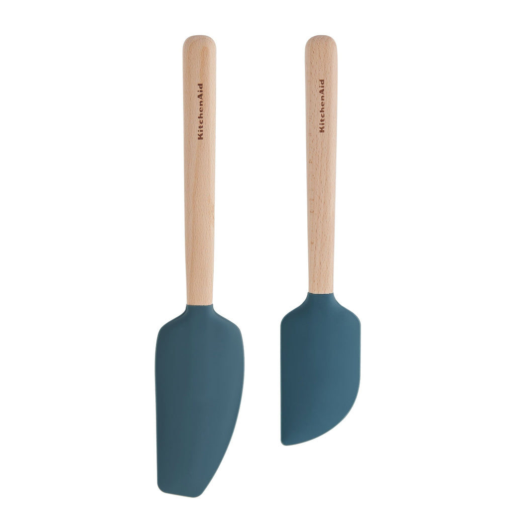 Professional Grade 2-Piece Silicone Mixing Spatula and Scraper Set for Cooking, Agave - Professional Kitchen Tool for Culinary Enthusiasts - Default Title