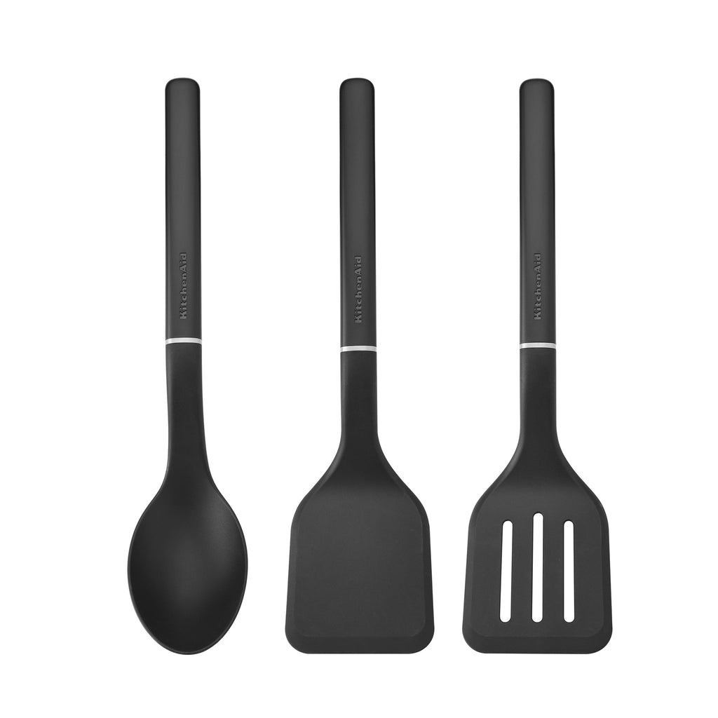 Chef-Quality 3-Piece Cooking Utensils Set with Ergonomic Handles, Black - High-Precision Culinary Tool for Baking & Cooking - Default Title