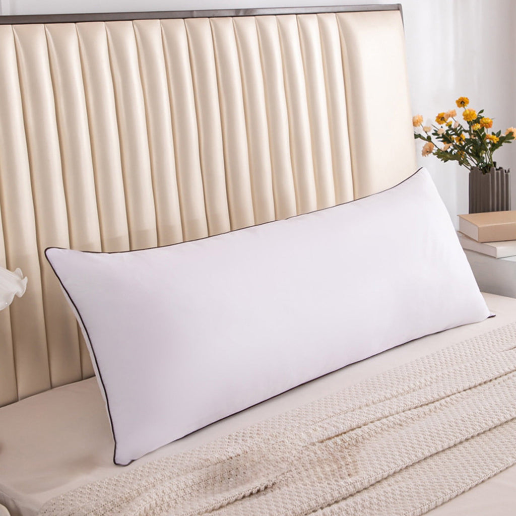 Fluffy Shredded Long Pillows For Bed King Clearance! 100*48cm White Gentle Support Soybean Pillow, Comfortable Breathable Bed Pillows... - Decorative Throw Pillow Cushion for Sofa & Bed - Default Title