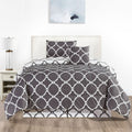 Luxurious Quilted 4 Piece Geometric Twin Comforter Set - Polyester Filling Reversible Washable Comforter Set - Cloud-Like Soft Lightweight Bed Comforter - Default Title