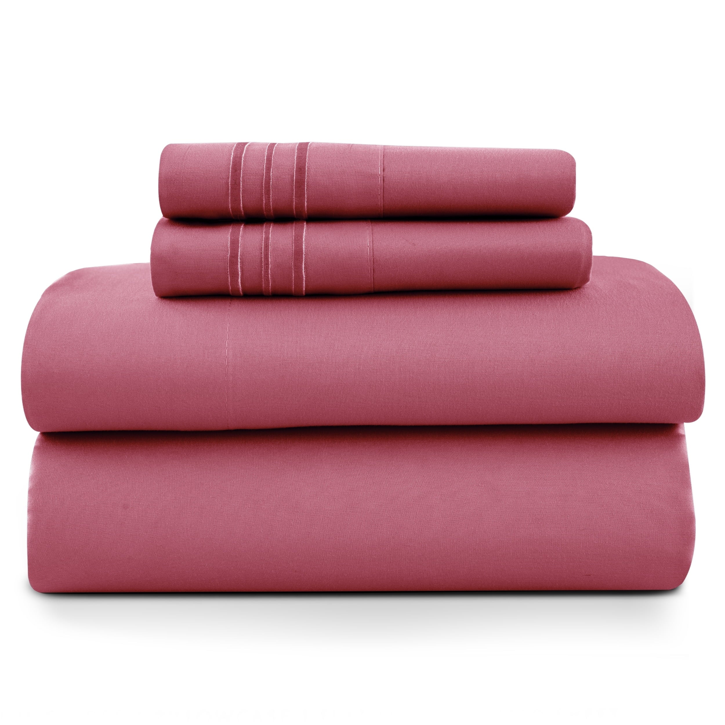 Ultra-Soft Size Sheet Set, 4-Piece Plain Soft Microfiber – Deep Pocket Bed Sheets, Includes 1 Fitted Sheet, 1 Flat Sheet, 2 Pill... - Premium Ultra-Soft Pillowcase Pair for Sleeping - Default Title