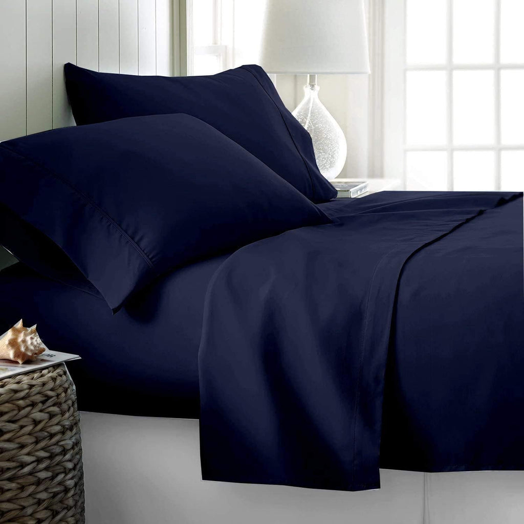 Cooling Sateen Luxury Bed Sheets Set - 800 Thread Count 100% Egyptian Cotton Sheets - 4 Piece Sheet Set Fits Mattress Upto 24 Inch D... - Luxury Bed Sheet Set with Deep Pockets - Default Title