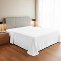 Breathable Luxury 100% Organic Cotton Percale Flat Sheet Twin Size - 1 PC Flat Sheet, White - Crisp, Cool and Strong Bed Linen, Top She... - Luxury Bed Sheet Set with Deep Pockets - Default Title