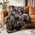 Decorative Knitted Faux Rabbit Fur Throw Blanket- 50x60 inches, Soft Fluffy Cozy Warm Fuzzy Machine Washable, Durable Blanket for Couch ... - Lightweight Plush Warm Blanket for All Seasons - Default Title