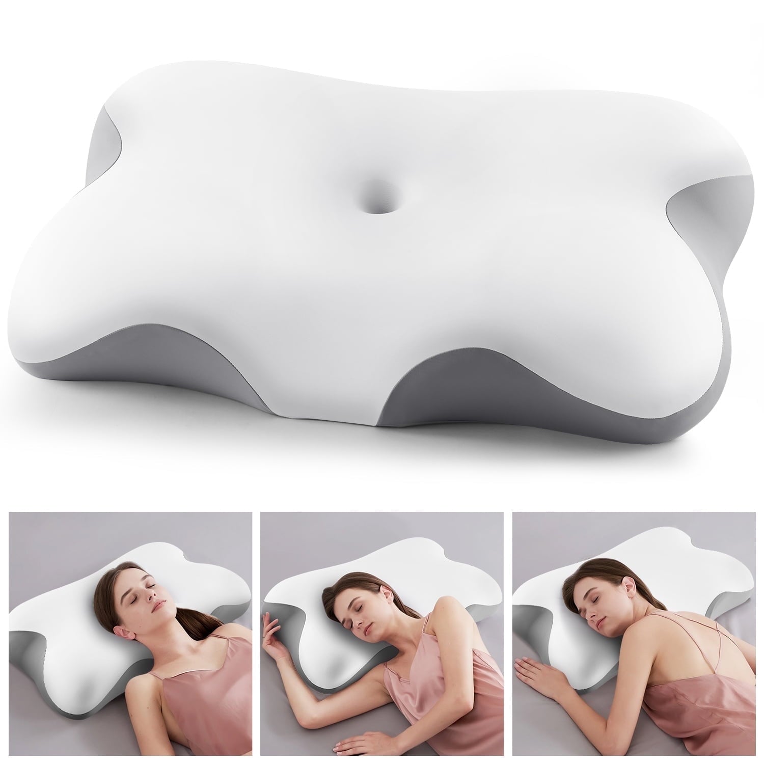 Hotel Collection Memory Foam Bed Pillow for Pain Relief,Ergonomic Memory Foam Pillows for Sleeping for Side Back Stomach&Sleepers with... - Hotel Quality Plush Sleeping Pillows - Default Title
