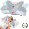 Fluffy Shredded Memory Foam Pillow for Neck Pain Relief Cervical Sleepers Standard/Queen Gray - Ergonomic Memory Foam Pillow for Neck Pain Support - Default Title