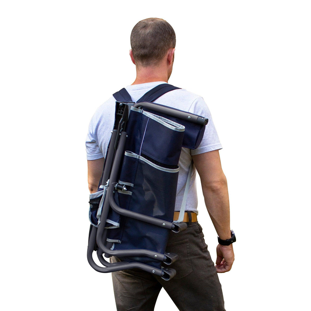 Telescoping Frame Bi-Fold Slim Event Chair - Choice 334 - Premium Slim-Fold Compact Chair with Messenger Bag Detail