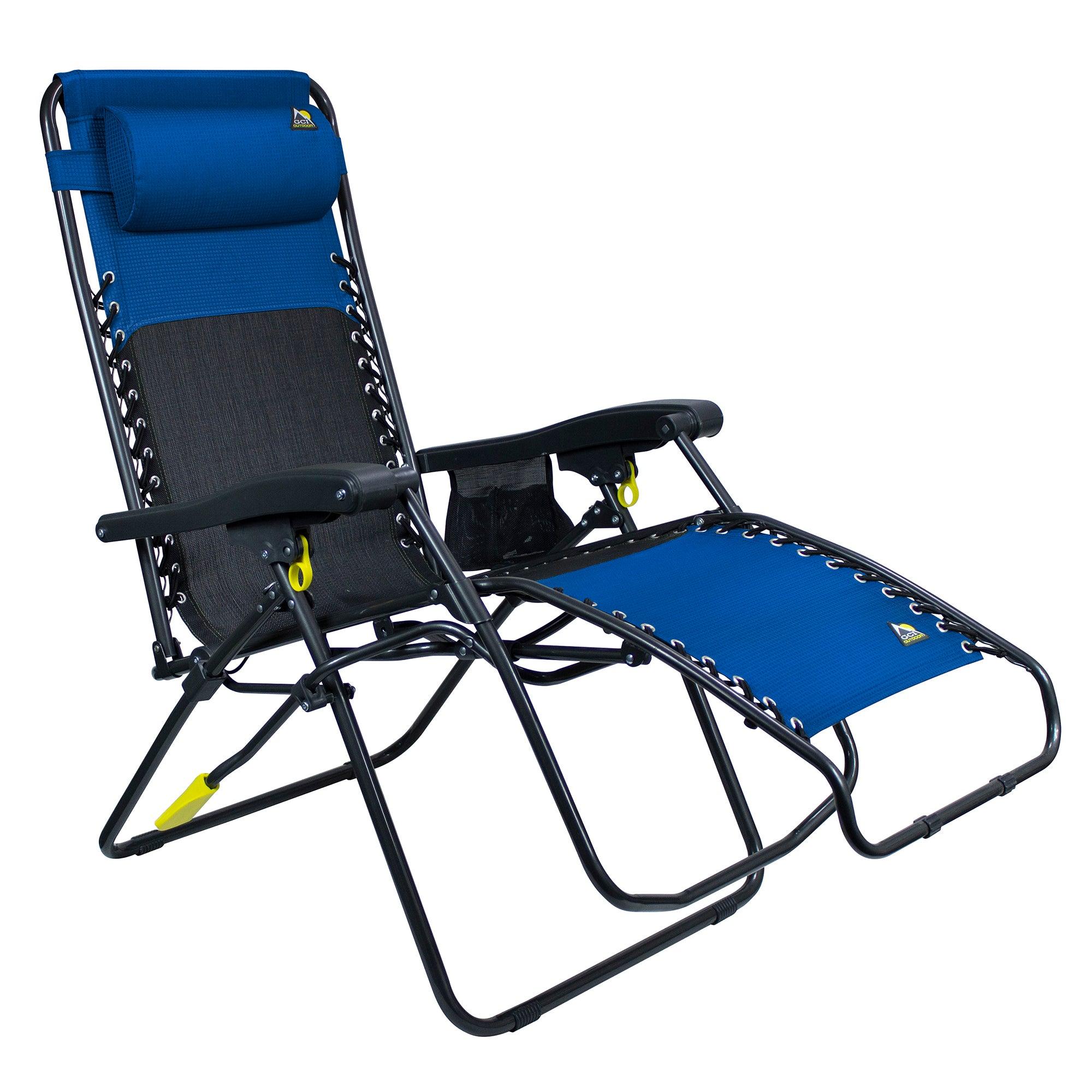 Low-Profile Freeform Zero Gravity Lounger Bundle - Choice 507 - Multi-Position Outdoor Beach Chair with Pillow Detail